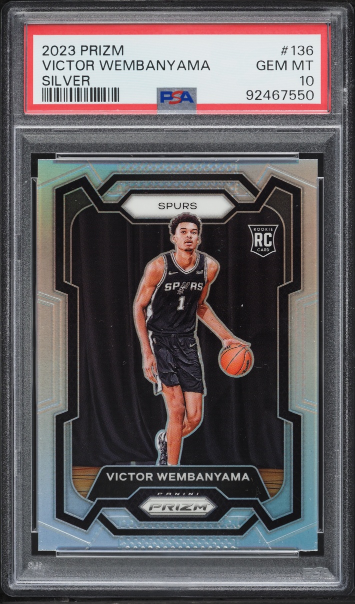 2023 Panini Prizm Silver Victor Wembanyama ROOKIE #136 PSA 10 GEM MINT