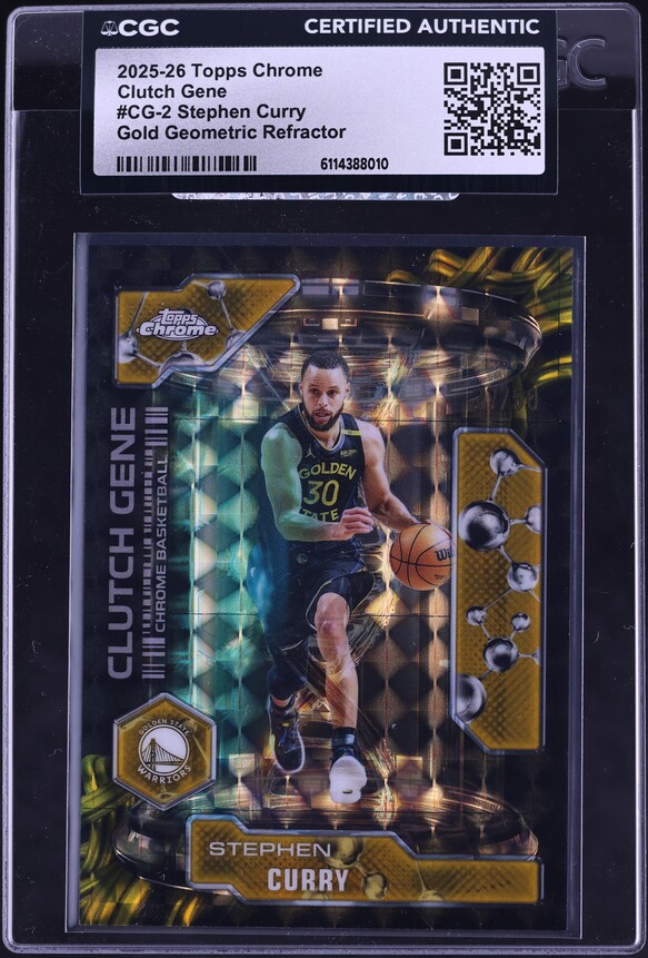 2025 Topps Chrome Clutch Gene Gold Geometric Refractor Stephen
