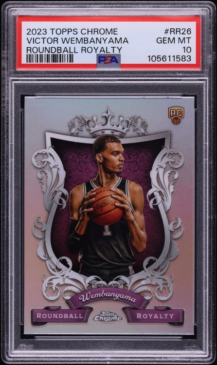 2023 Topps Chrome Roundball Royalty Victor Wembanyama ROOKIE #RR26 PSA 10 GEM MINT