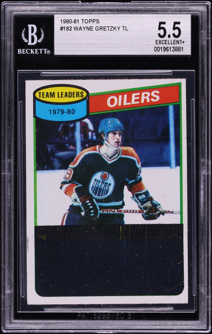 1980 Topps Hockey Wayne Gretzky CHECKLIST #182 BGS 5.5 EX+
