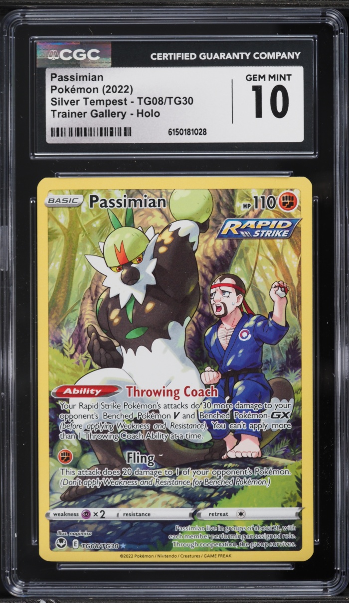 2022 Pokemon Sword & Shield Silver Tempest Trainer Gallery CHR Passimian #TG08 CGC 10 GEM MINT