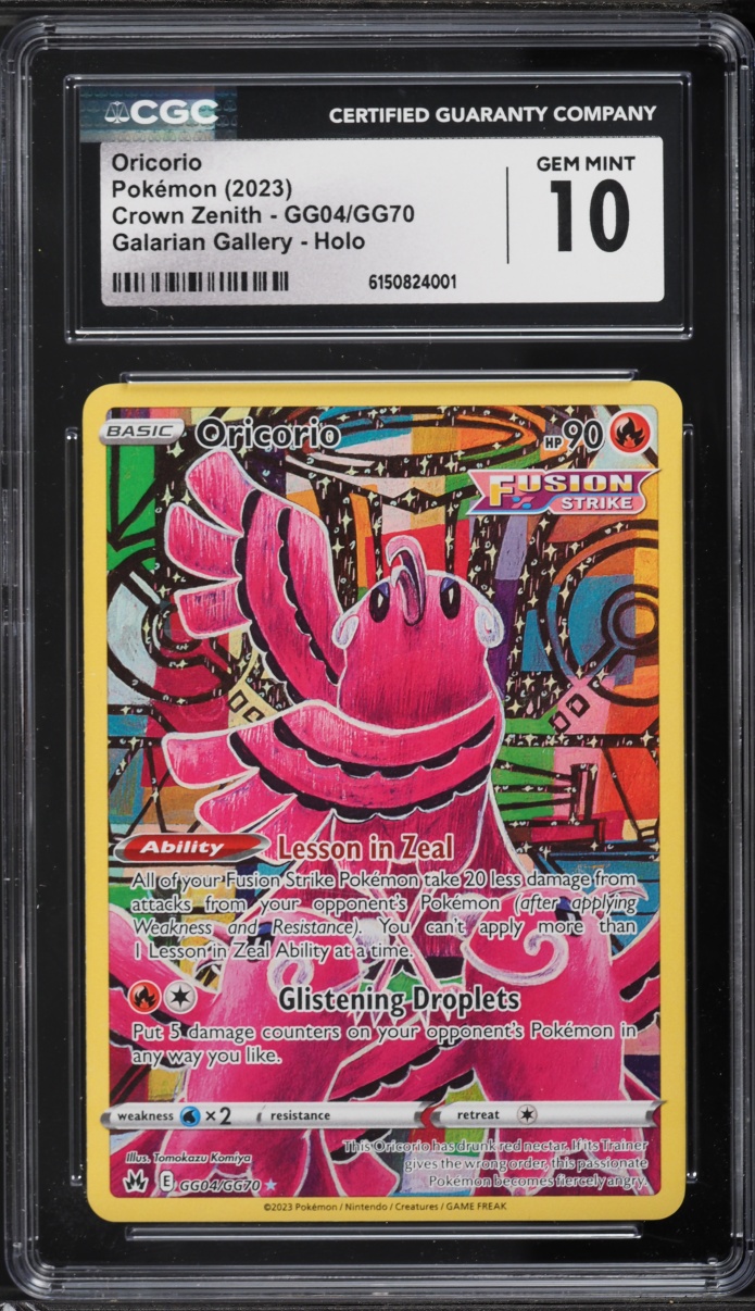 2023 Pokemon Sword & Shield Crown Zenith Full Art Oricorio #GG04 CGC 10 GEM MINT