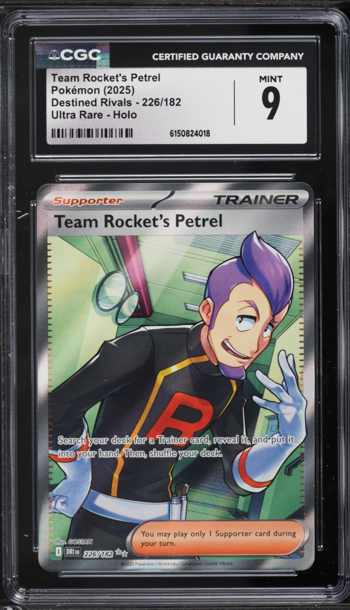 2025 Pokemon Scarlet & Violet Destined Rivals Full Art Team Rocket's Petrel #226 CGC 9 MINT