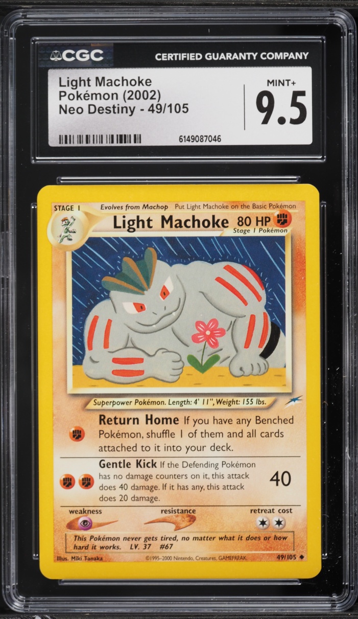 2002 Pokemon Neo Destiny Light Machoke #49 CGC 9.5 MINT+