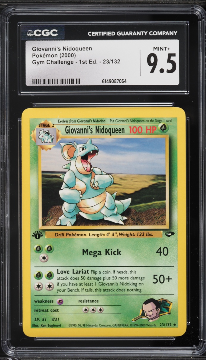2000 Pokemon Gym Challenge 1st Edition Giovanni's Nidoqueen #23 CGC 9.5 MINT+