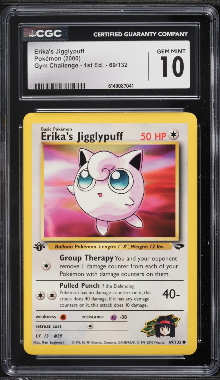 2000 Pokemon Gym Challenge 1st Edition Erika's Jigglypuff #69 CGC 10 GEM MINT
