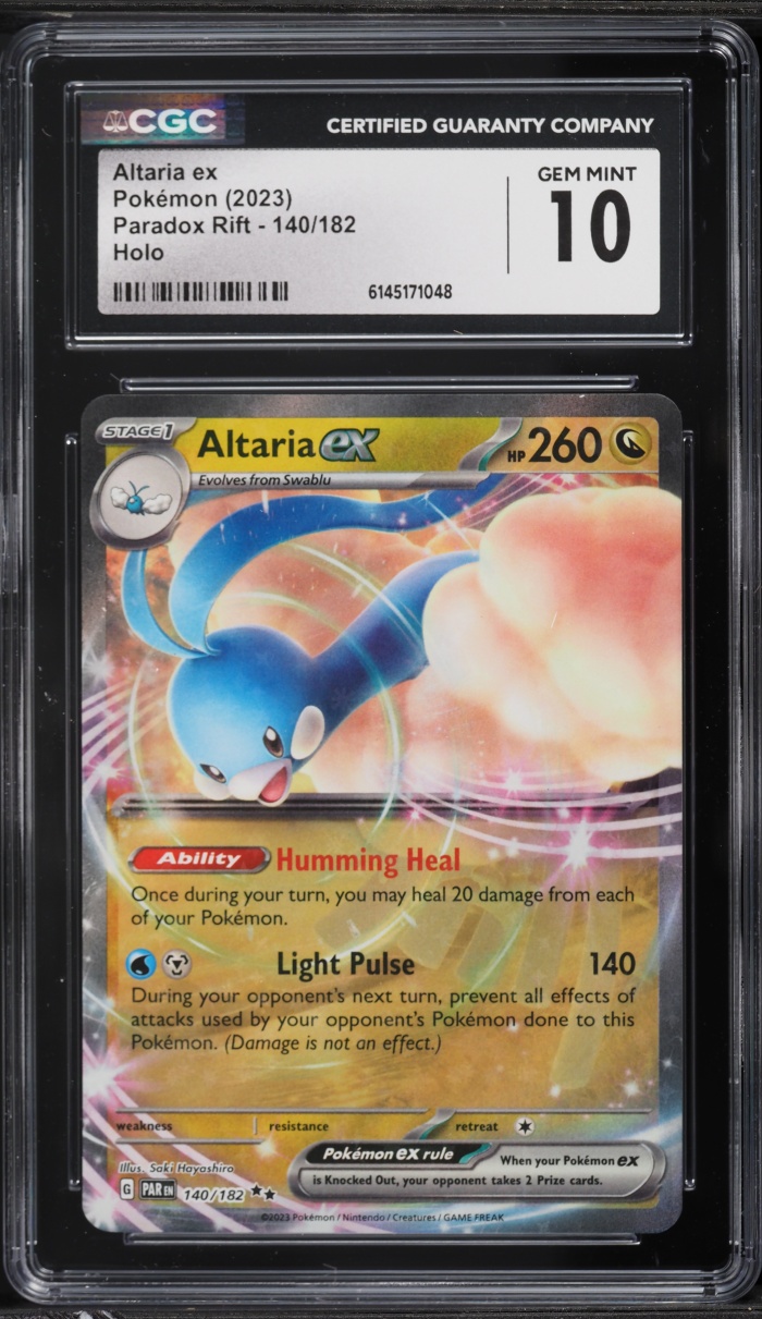 2023 Pokemon Scarlet & Violet Paradox Rift Holo Altaria ex #140 CGC 10 GEM MINT