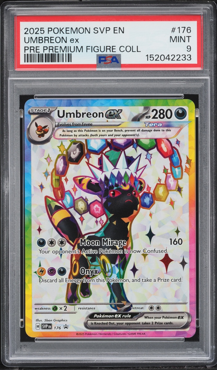 2025 Pokemon SV Promo Prismatic Evolutions Premium Figure Full Art Umbreon EX #176 PSA 9 MINT