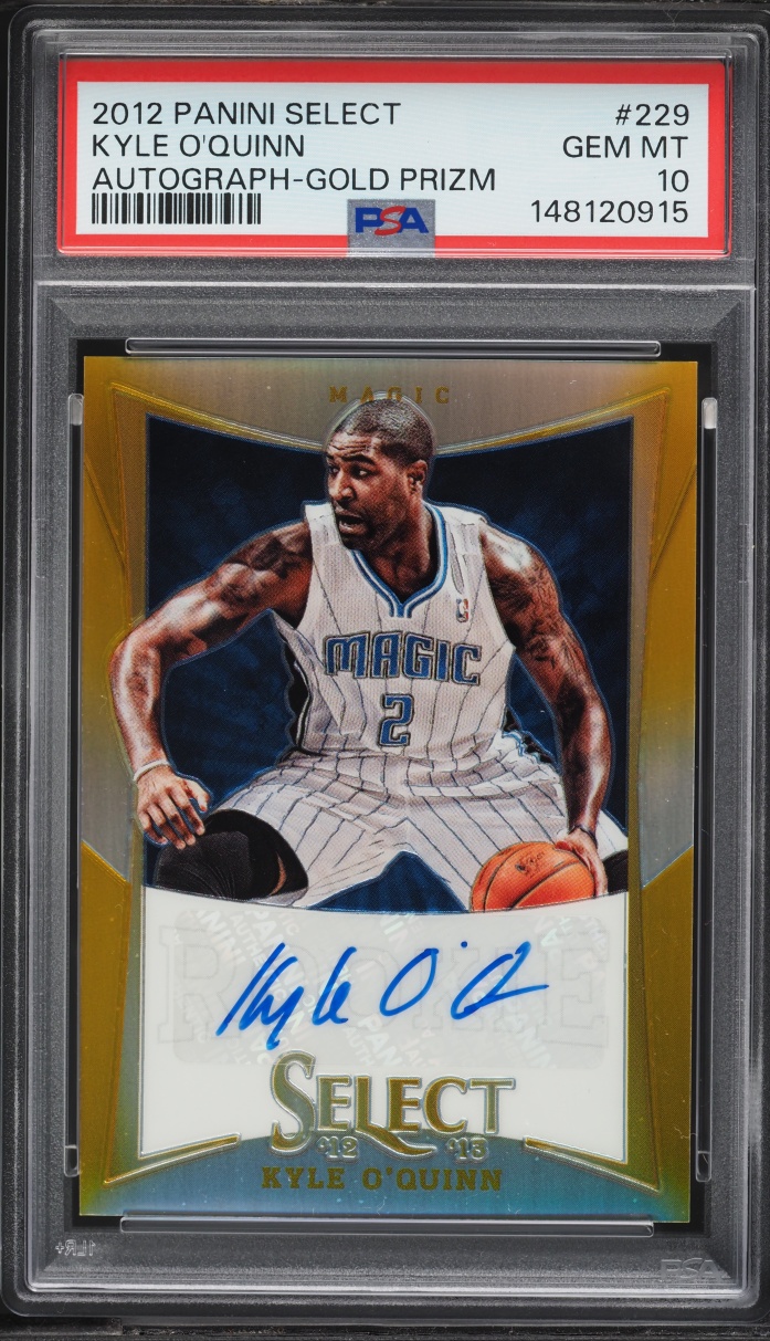 2012 Select Gold Prizm Kyle O'Quinn ROOKIE AUTO /10 #229 PSA 10 GEM MINT