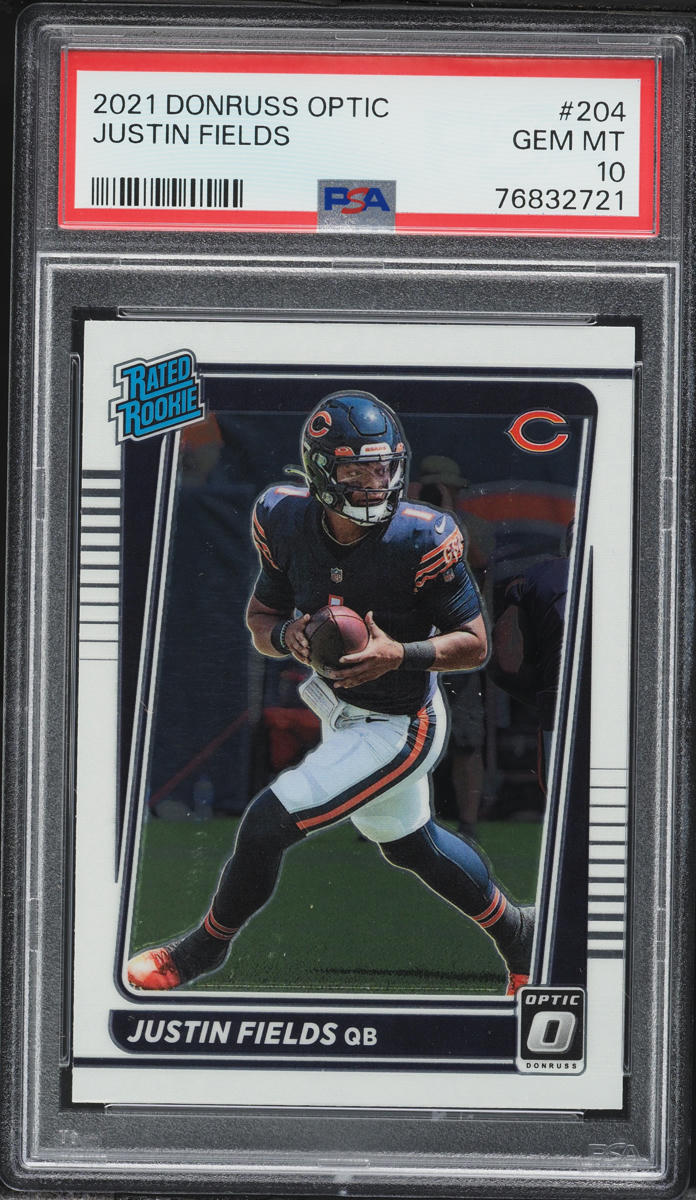 2021 Donruss Optic Justin Fields ROOKIE #204 PSA 10 GEM MINT