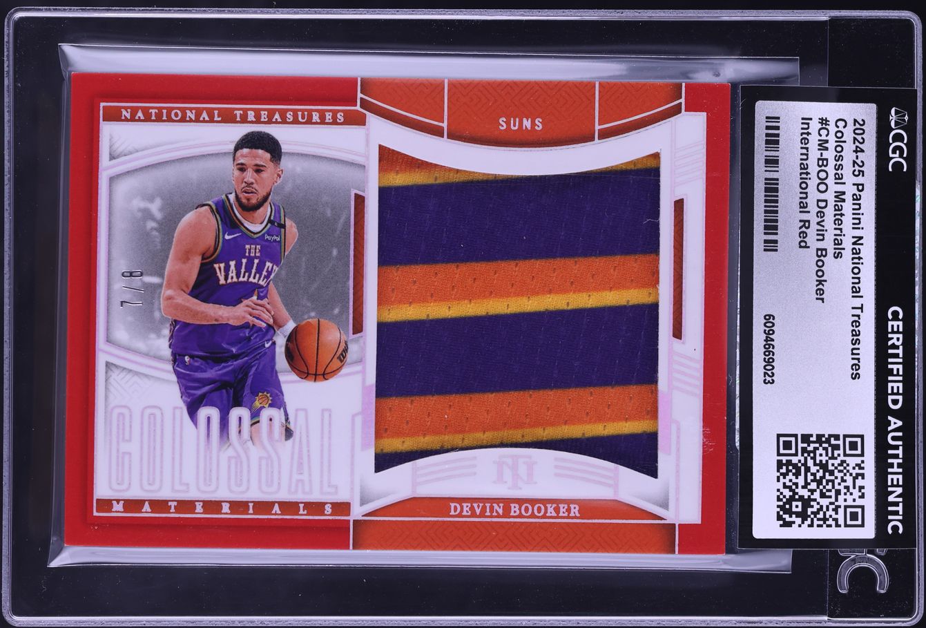 2024 National Treasures Colossal International Red Devin Booker PATCH ...