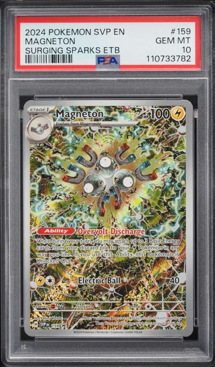 2024 Pokemon Scarlet & Violet Promo Surging Sparks ETB Full Art Magneton #159 PSA 10 GEM MINT