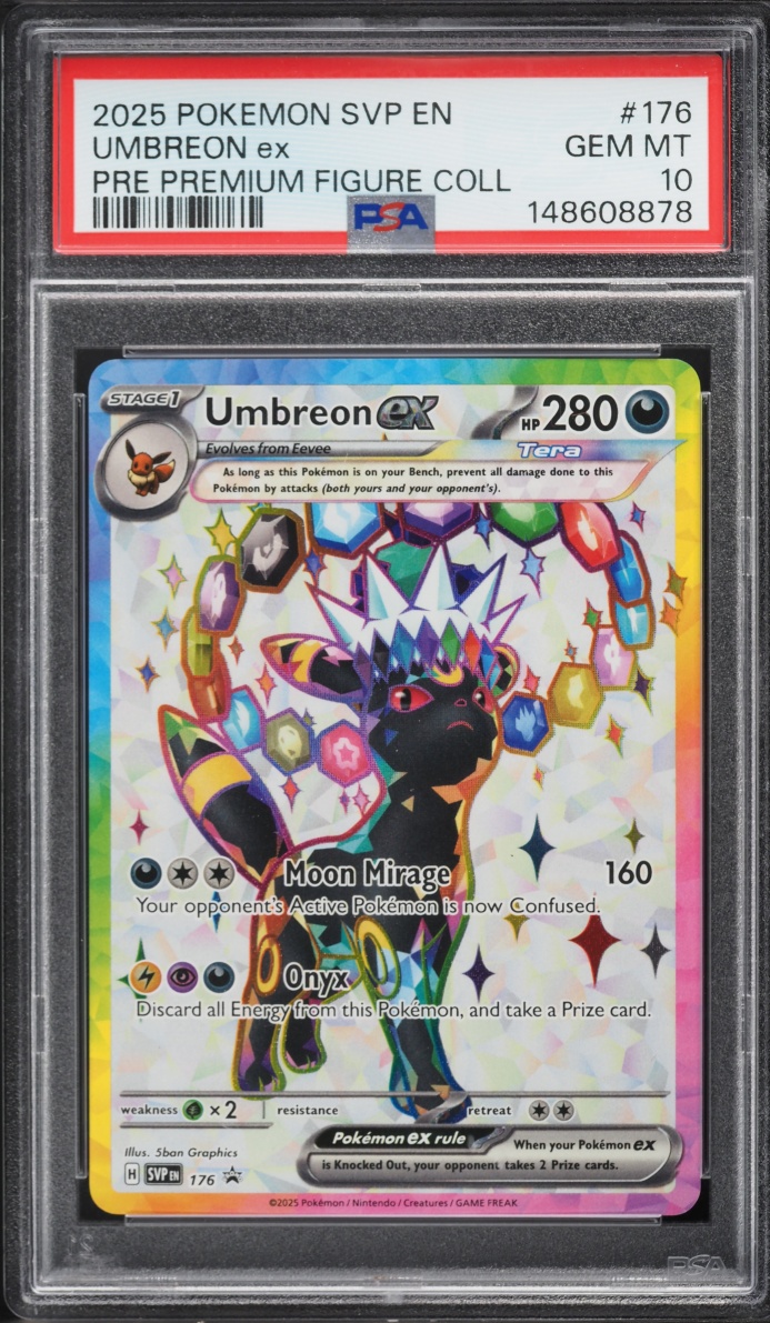 2025 Pokemon Scarlet & Violet Promo Prismatic Evolutions Figure Full Art Umbreon EX #176 PSA 10