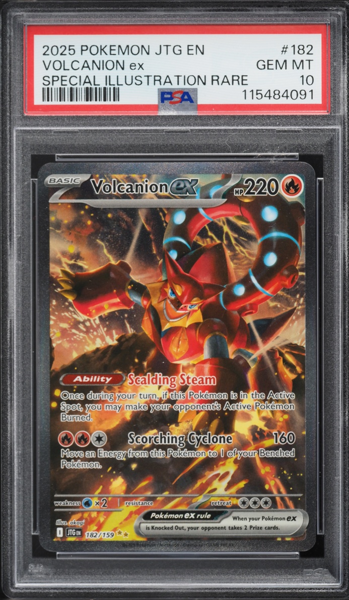 2025 Pokemon Scarlet & Violet Journey Together SIR Volcanion EX #182 PSA 10 GEM MINT