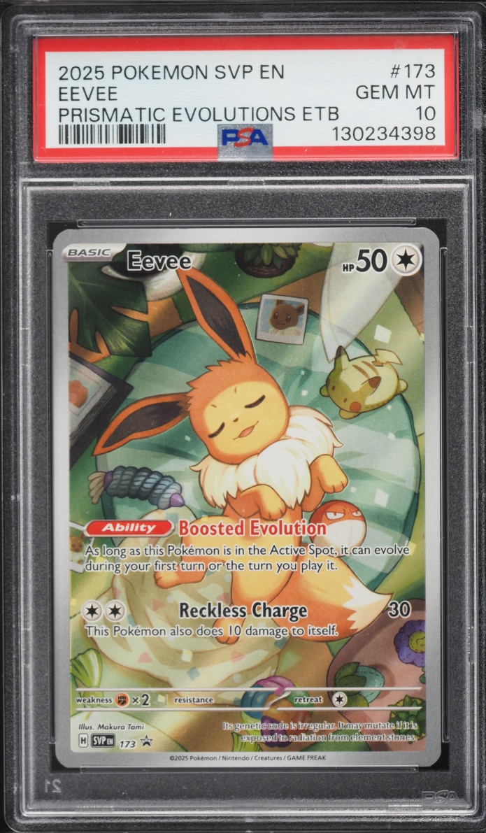2025 Pokemon Scarlet & Violet Promo Prismatic Evolutions ETB Full Art Eevee #173 PSA 10 GEM