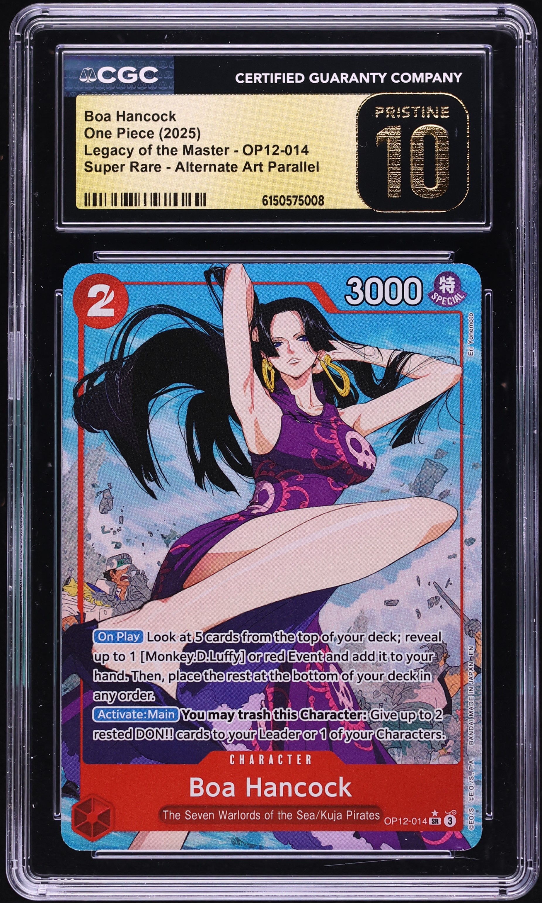 2025 One Piece Legacy Of The Master SR Alt Art Boa Hancock #OP12-014 CGC 10 PRISTINE