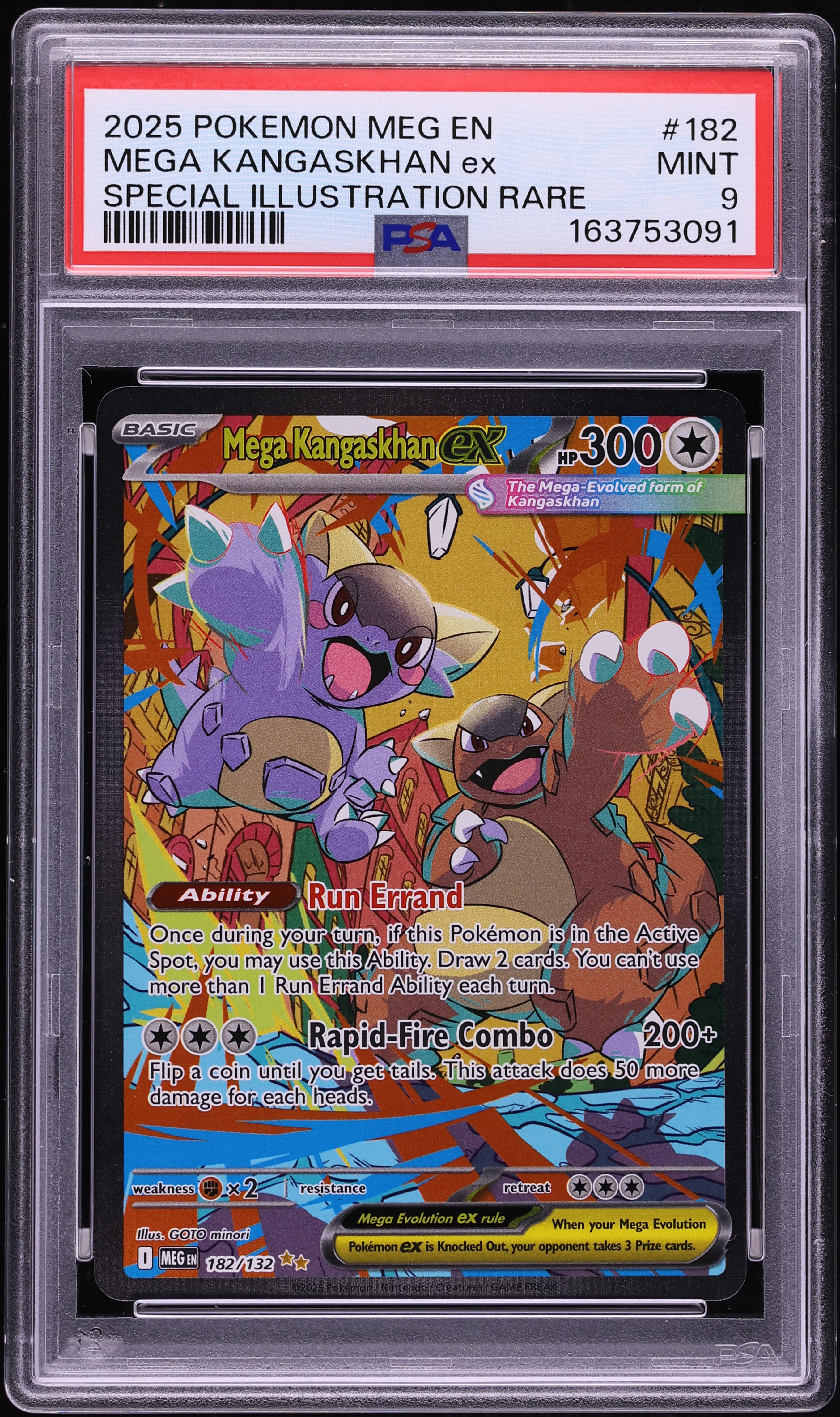 2025 Pokemon Mega Evolution SIR Mega Kangaskhan Ex #182 PSA 9 MINT