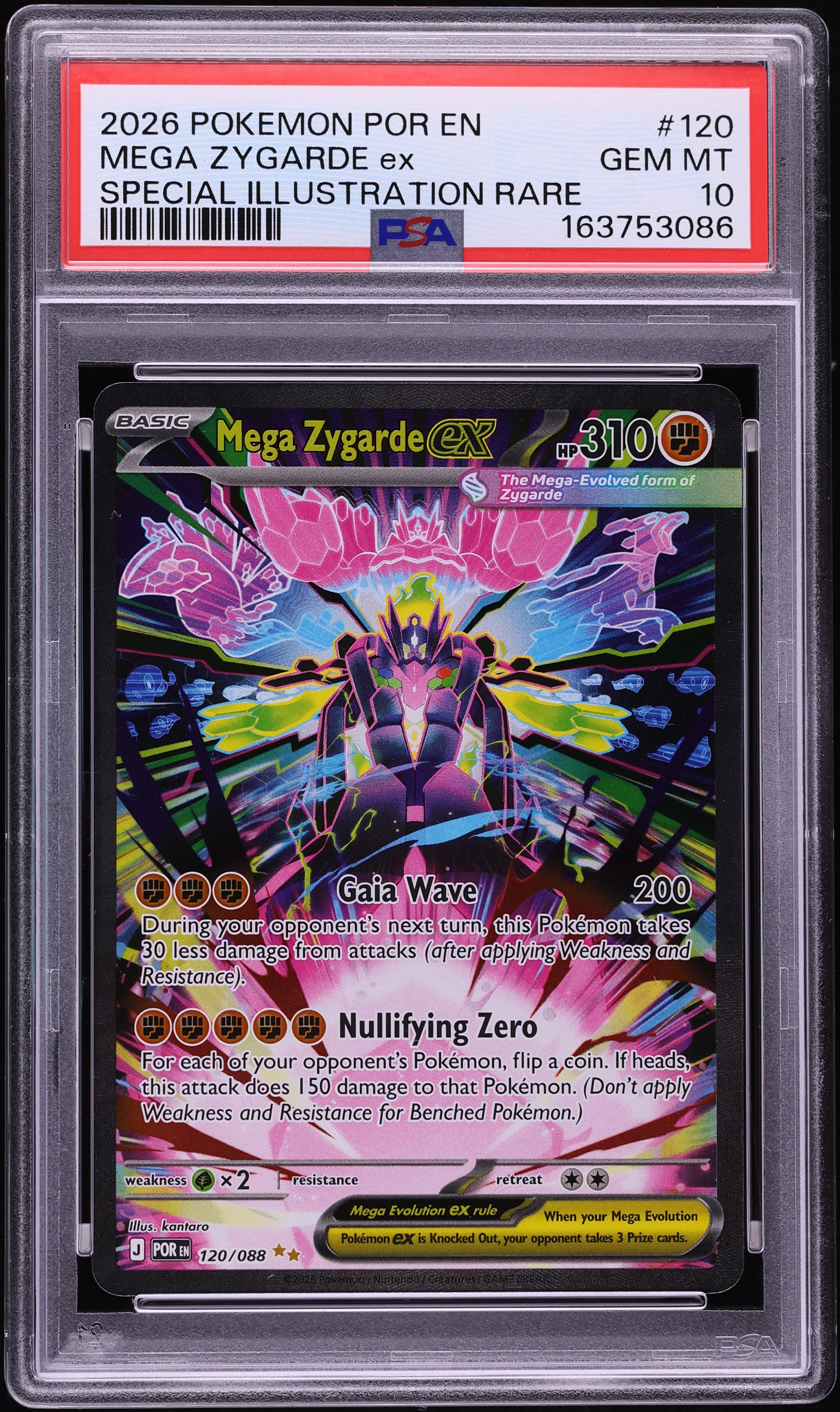 2026 Pokemon Mega Evolution Perfect Order SIR Mega Zygarde Ex #120 PSA 10 GEM MINT