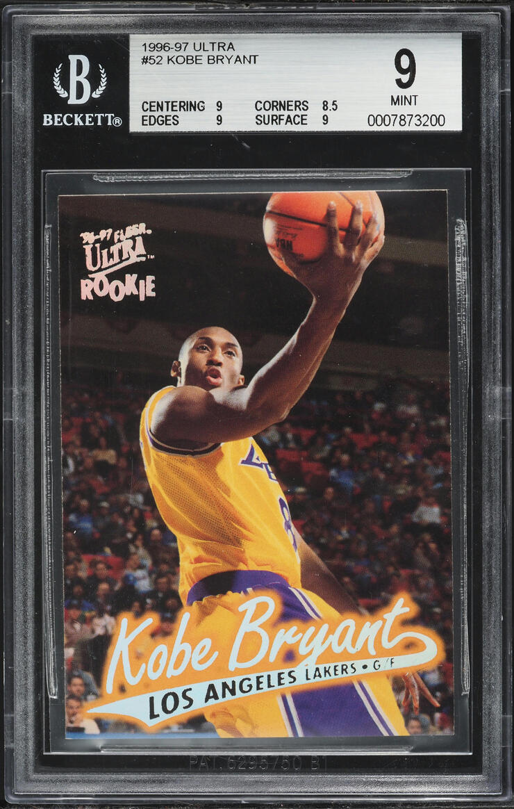 1996 Ultra Basketball Kobe Bryant ROOKIE #52 BGS 9 MINT