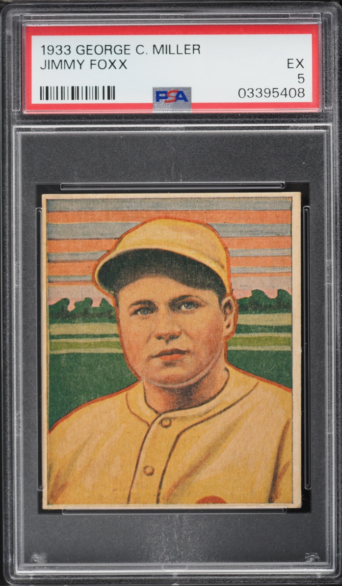 1933 George C. Miller Jimmy Foxx PSA 5 EX