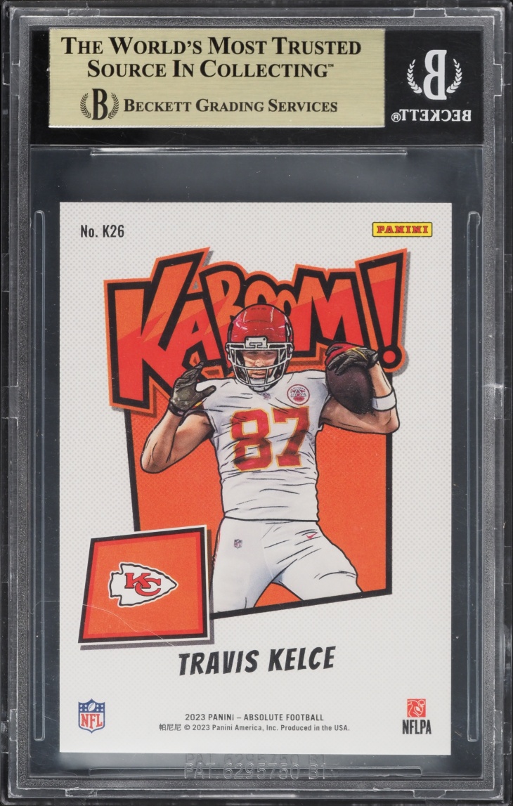2023 Absolute Kaboom! Vertical Gold Travis Kelce /10 #K26 BGS 9.5 GEM MINT