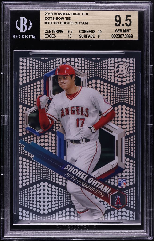 2018 Bowman High Tek Dots Bow Tie Shohei Ohtani ROOKIE #RHTSO BGS 9.5 GEM MINT