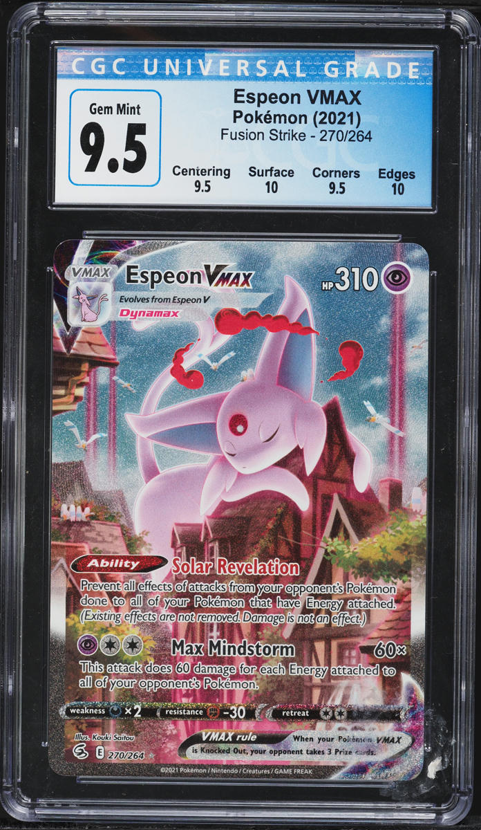 2021 Pokemon Sword & Shield Fusion Strike Alt Art Espeon VMAX #270 CGC 9.5 GEM MINT