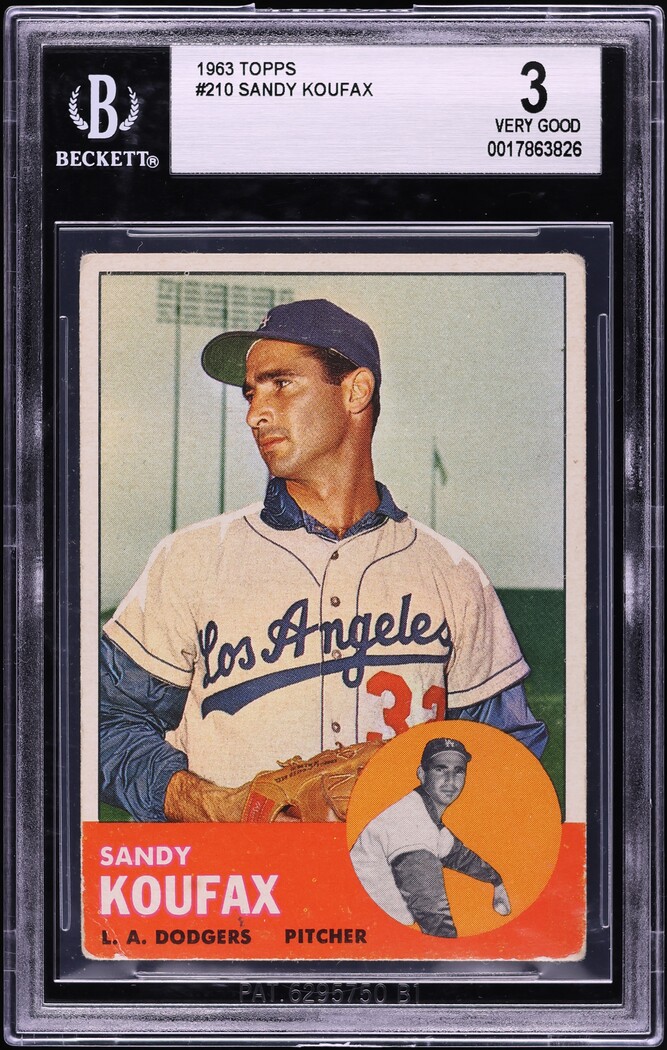 1963 Topps Sandy Koufax #210 BGS 3 VG