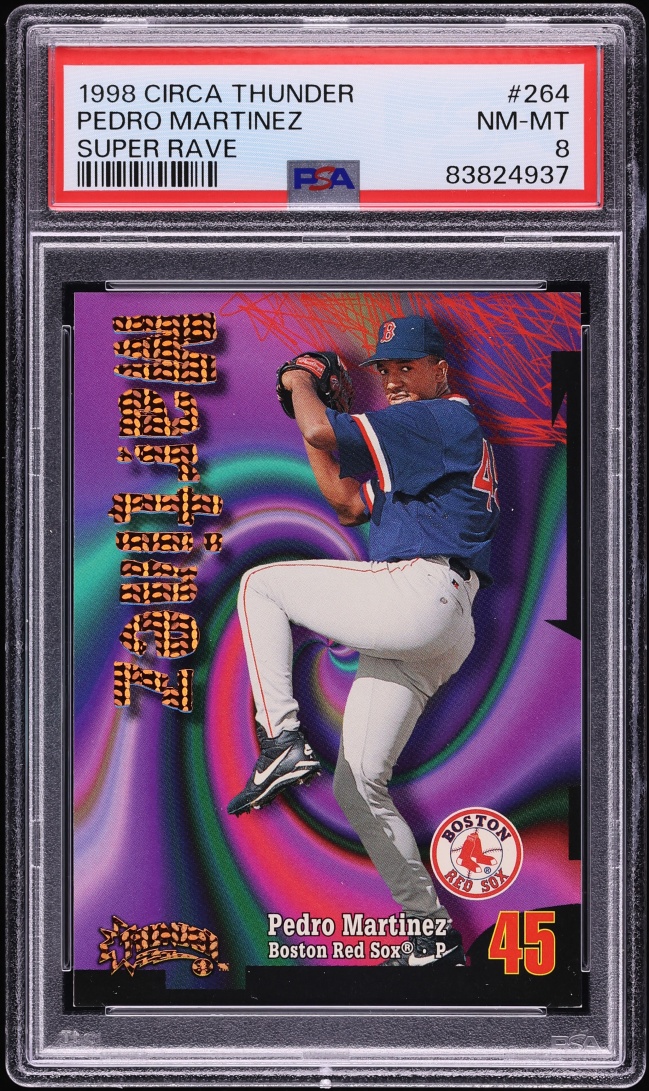 1998 Circa Thunder Super Rave Pedro Martinez /25 #264 PSA 8 NM-MT - Photo 1