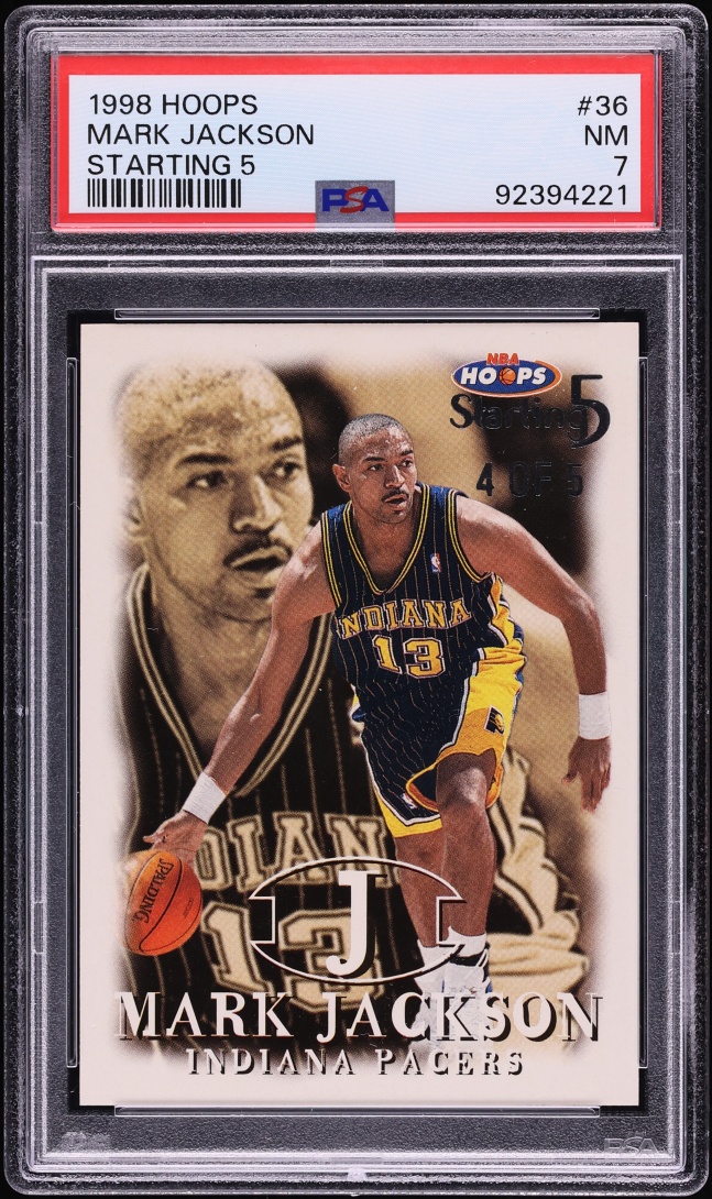 1998 Hoops Starting 5 Mark Jackson /5 #36 PSA 7 NRMT - Photo 1