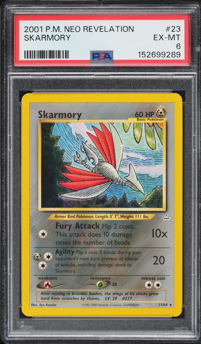 2001 Pokemon Neo Revelation Skarmory #23 PSA 6 EXMT