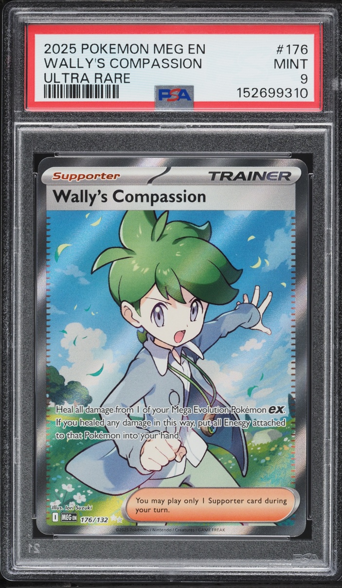 2025 Pokemon Mega Evolution Full Art Wally's Compassion #176 PSA 9 MINT