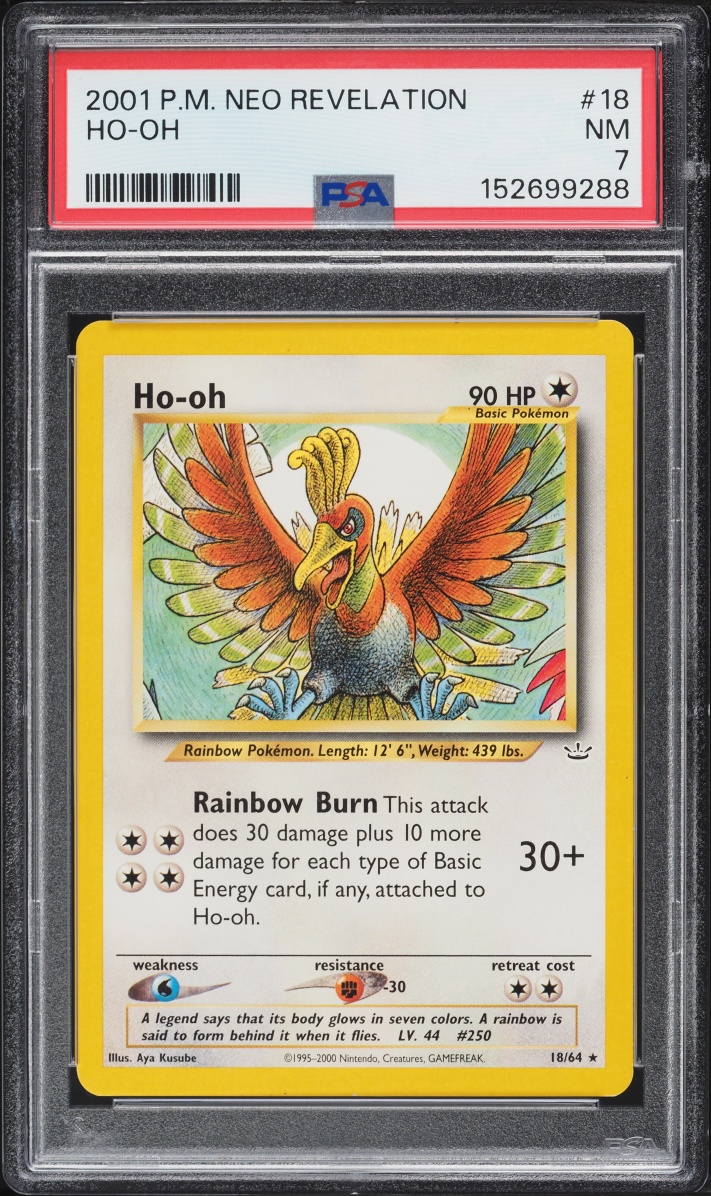 2001 Pokemon Neo Revelation Ho-Oh #18 PSA 7 NRMT