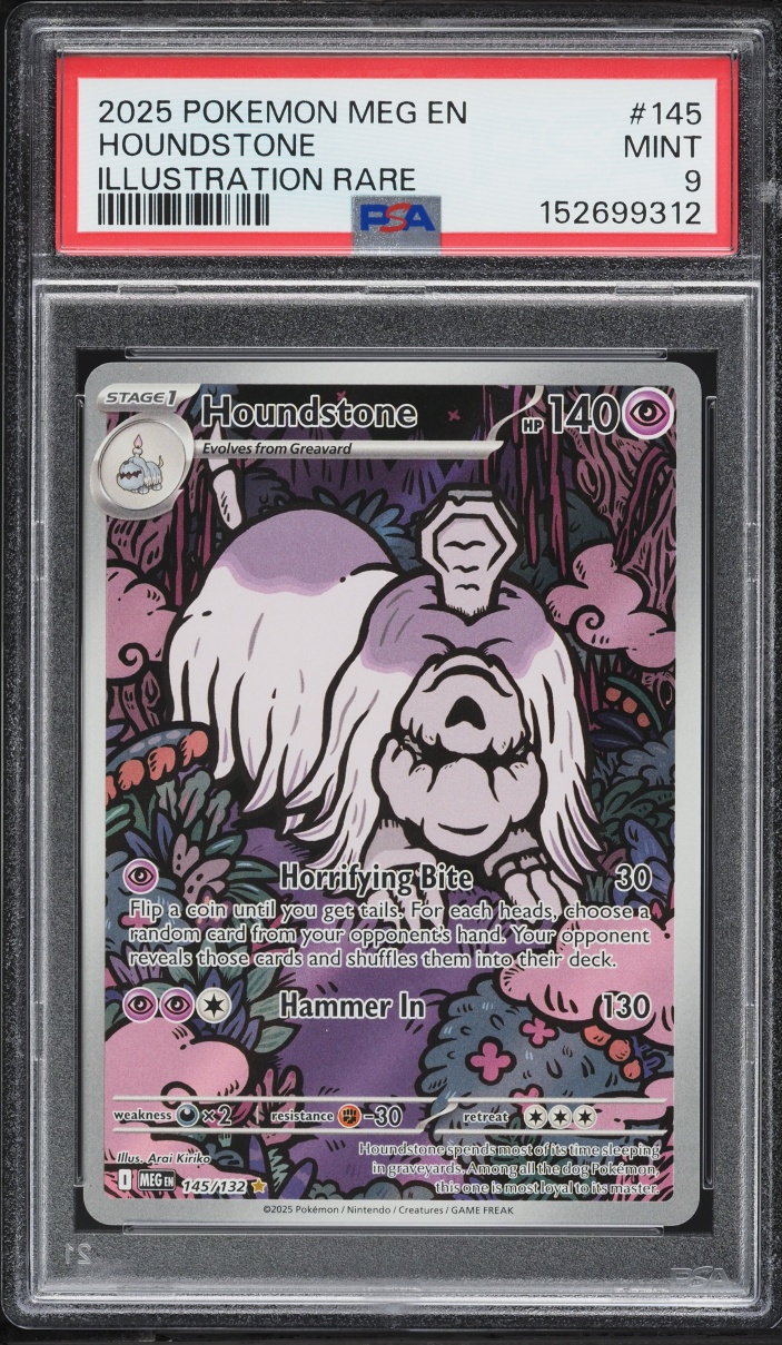 2025 Pokemon Mega Evolution IR Houndstone #145 PSA 9 MINT