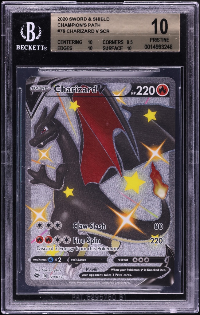 2020 Pokemon Sword & Shield Champion's Path Full Art Charizard V #79 BGS 10 PRISTINE
