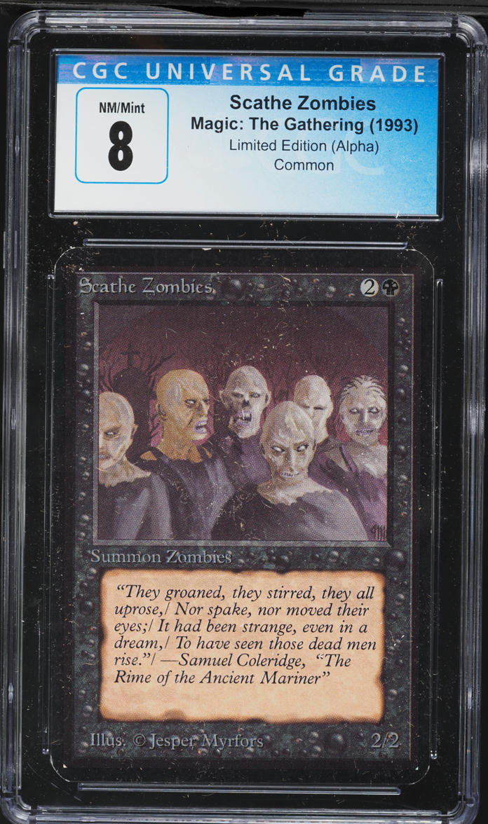 1993 Magic The Gathering MTG Alpha Scathe Zombies CGC 8 NM-MT on
