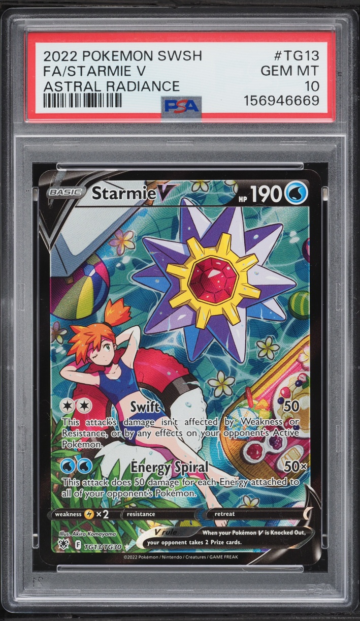 2022 Pokemon Sword & Shield Astral Radiance Full Art Starmie V #TG13 PSA 10 GEM MINT