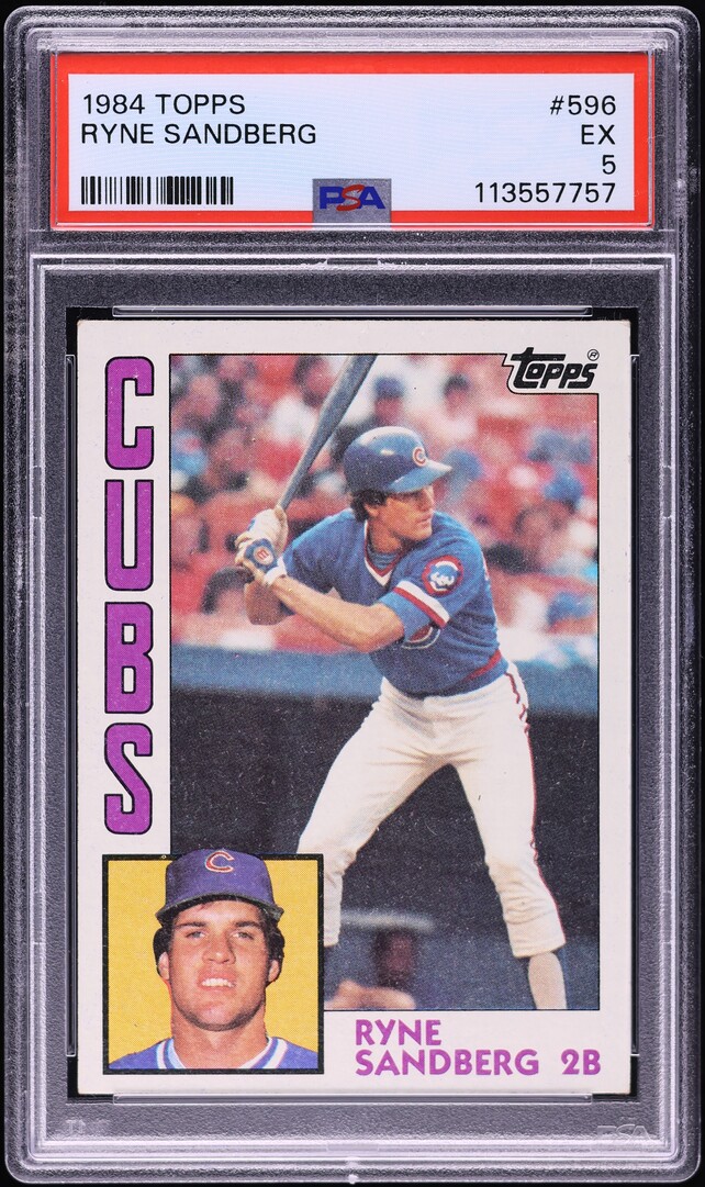 1984 Topps Ryne Sandberg #596 PSA 5 EX