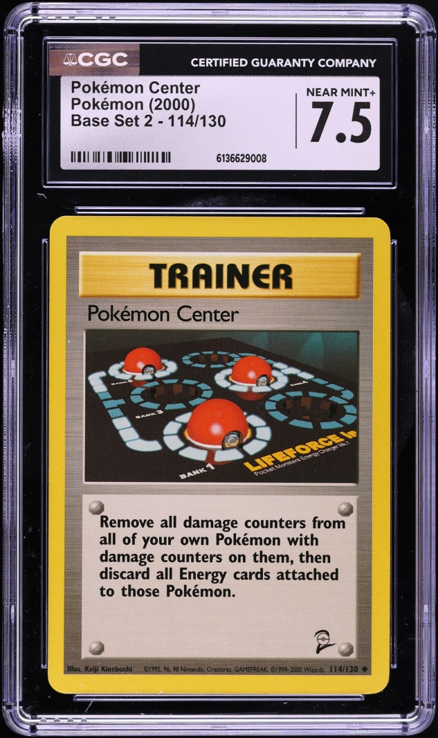 2000 Pokemon Base Set 2 Pokemon Center #114 CGC 7.5 NRMT+