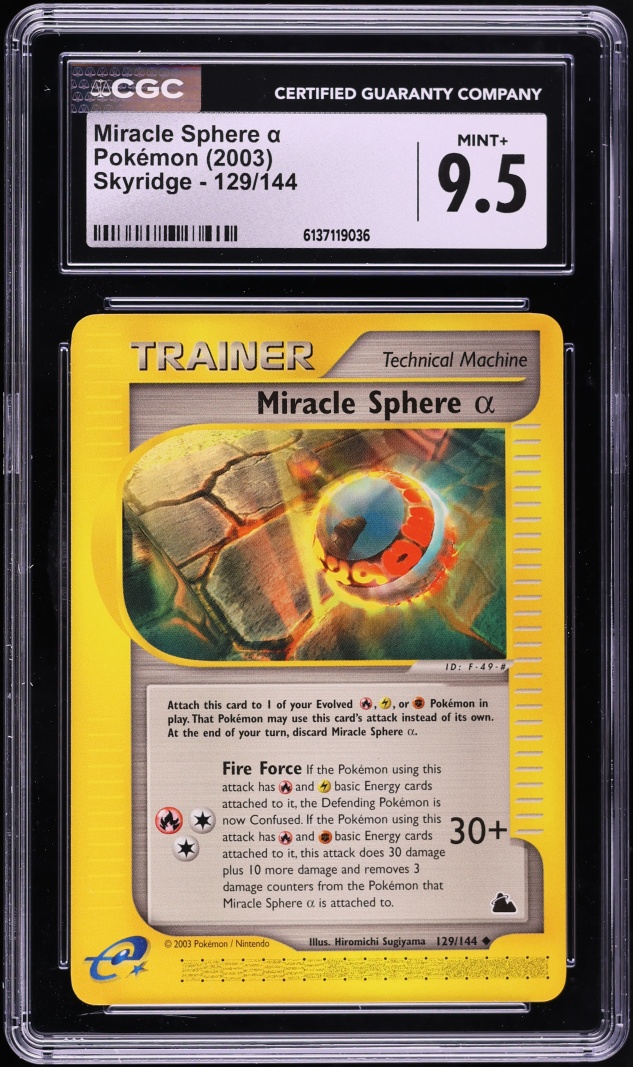 2003 Pokemon Skyridge Miracle Sphere #129 CGC 9.5 MINT+