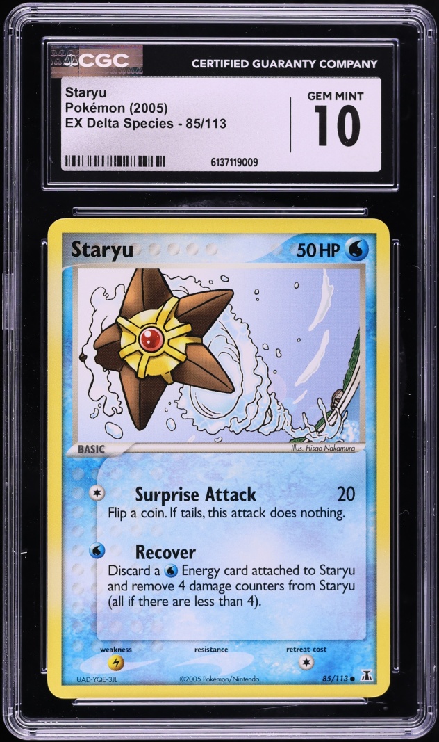 2005 Pokemon Ex Delta Species Staryu #85 CGC 10 GEM MINT