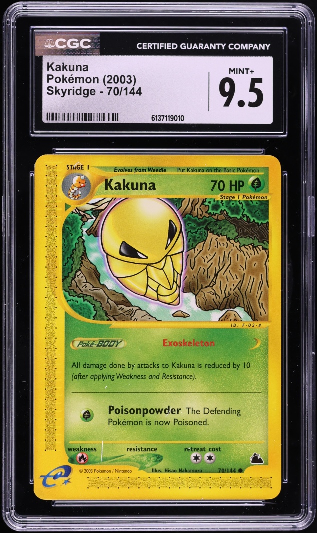 2003 Pokemon Skyridge Kakuna #70 CGC 9.5 MINT+