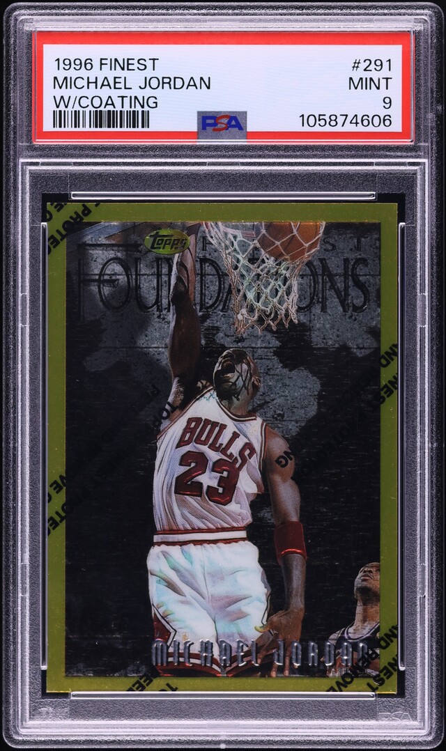 1996 Finest Basketball w/ Coating Michael Jordan #291 PSA 9 MINT
