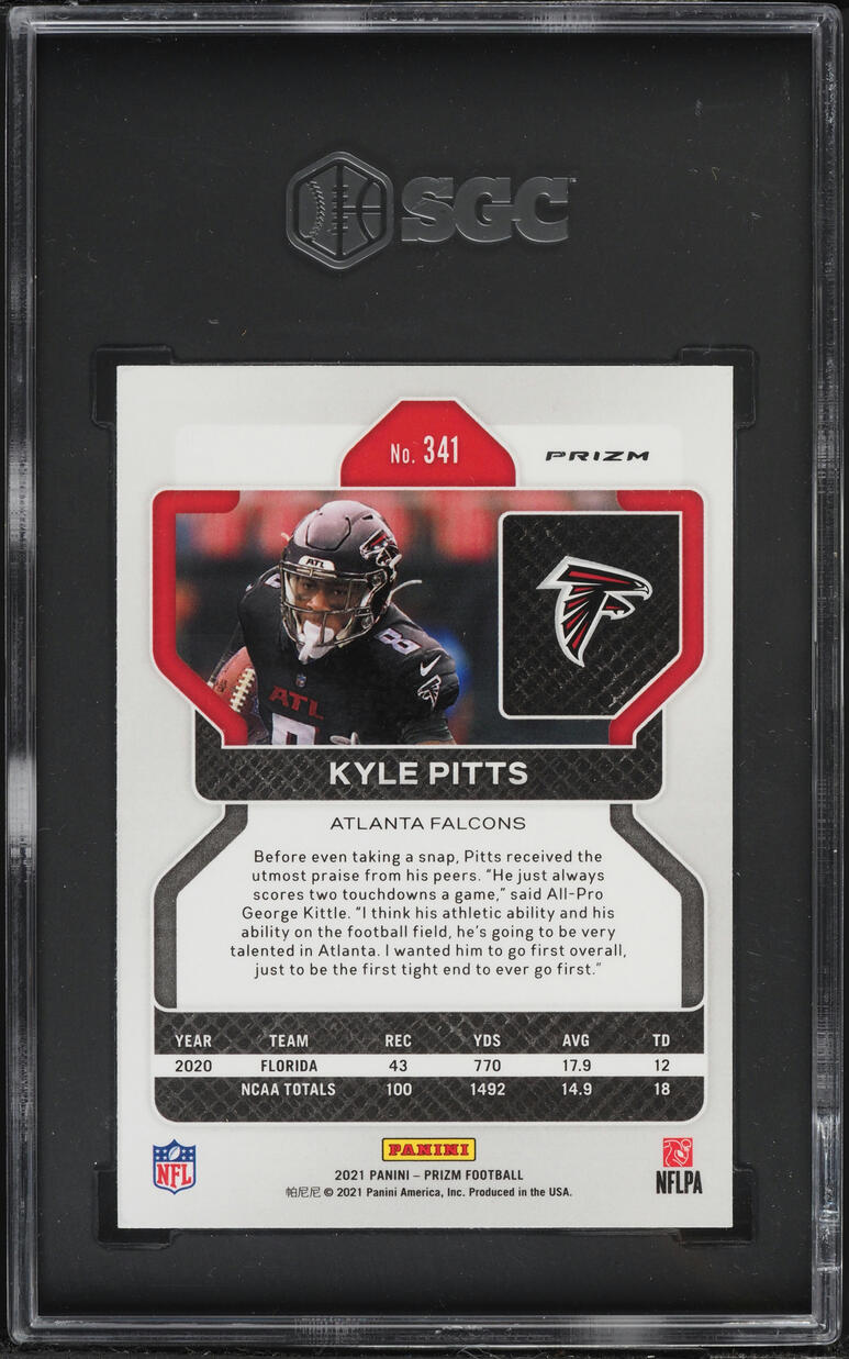 2021 Panini Prizm Silver Kyle Pitts ROOKIE #341 SGC 9.5 MINT+