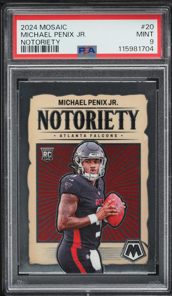 2024 Panini Mosaic Notoriety Michael Penix Jr. ROOKIE #20 PSA 9 MINT