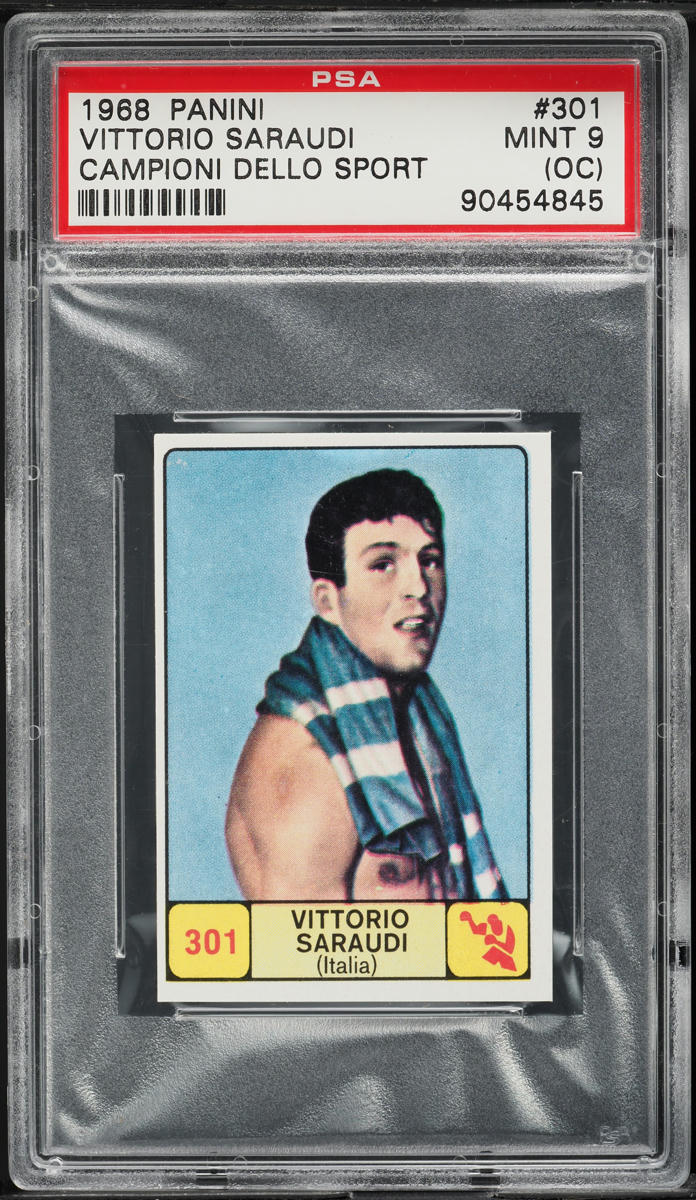 1968 Panini Campioni Dello Sport Vittorio Saraudi #301 PSA 9(oc) MINT