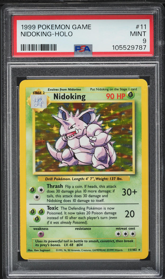 1999 Pokemon Base Set Holo Nidoking #11 PSA 9 MINT