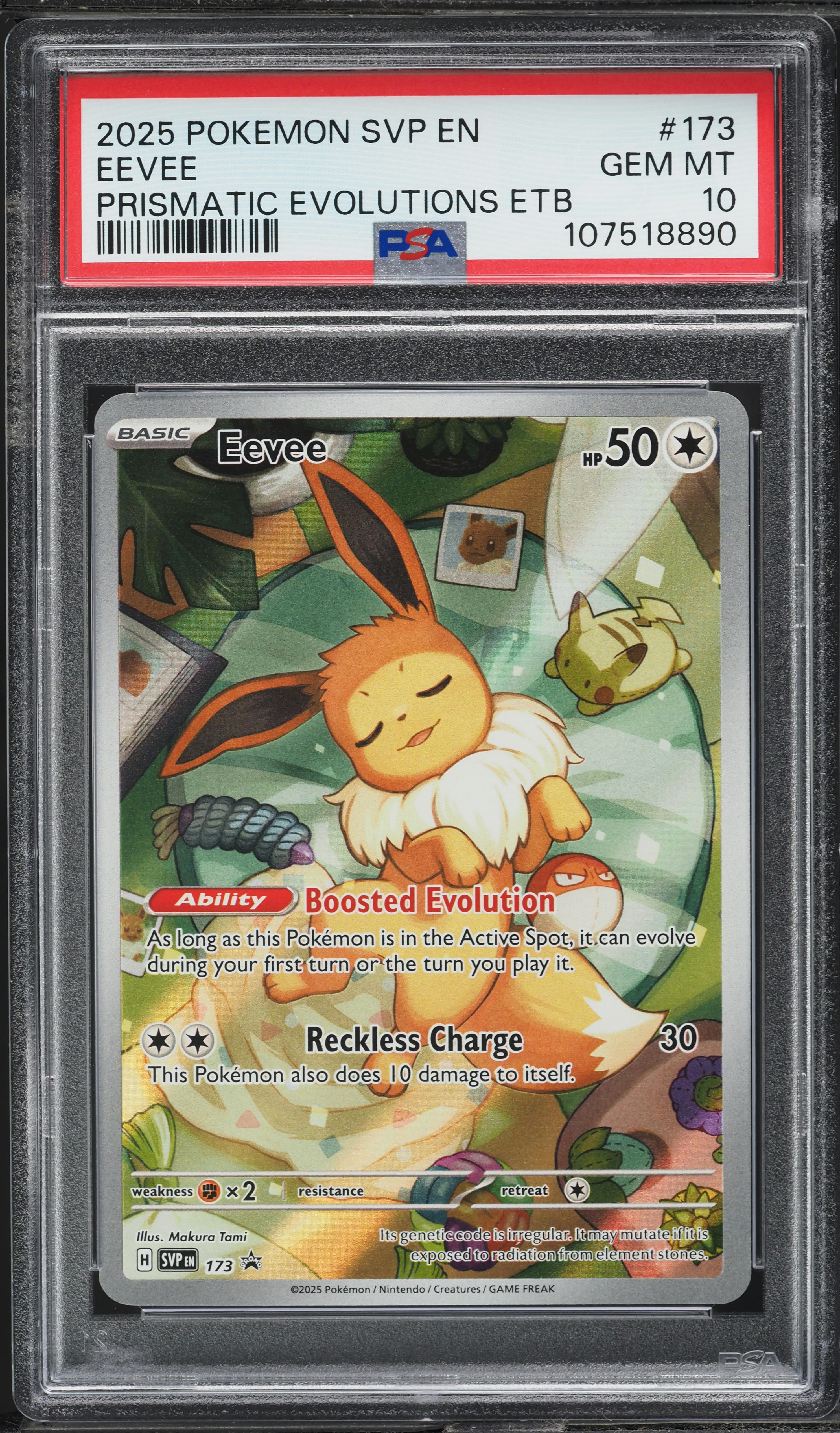 2025 Pokemon Scarlet & Violet Promo Prismatic Evolutions ETB Eevee #173 PSA 10 GEM MINT