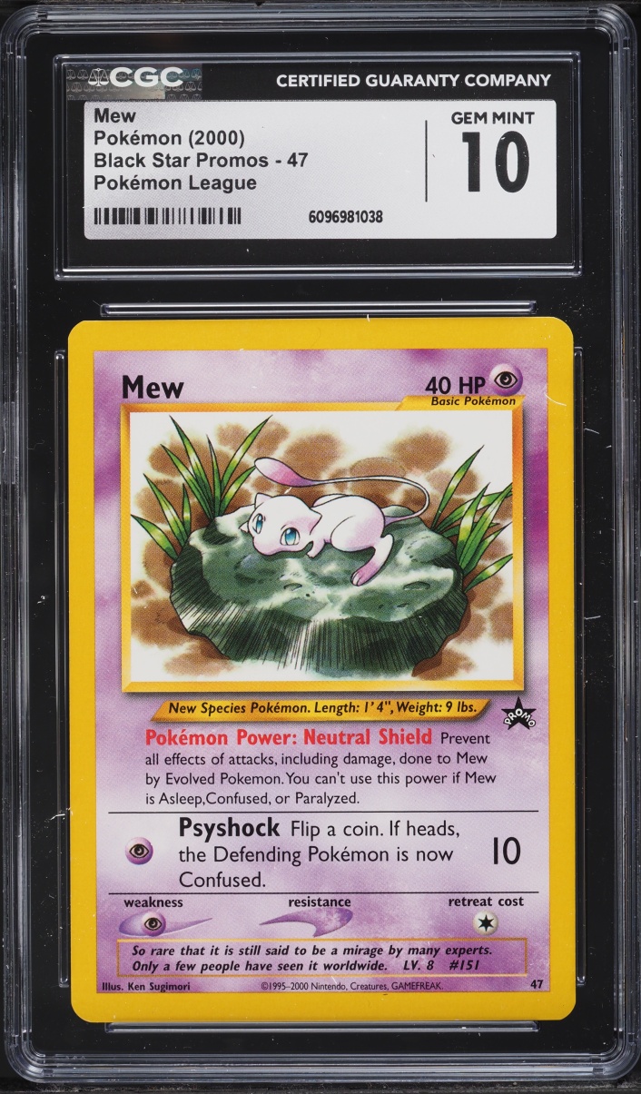 2000 Pokemon League Promo Mew #47 CGC 10 GEM MINT