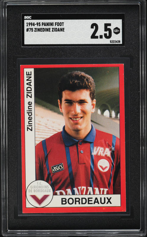 1995 Panini U.N.F.P. Les Records Zinedine Zidane #R16 PSA 5 EX on
